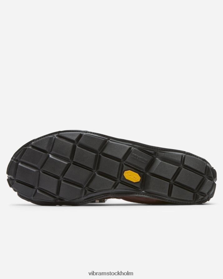 kvinnor brun svart en fjärdedel läder 868HBJ137 Vibram Skodon