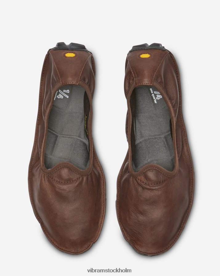 kvinnor brun svart en fjärdedel läder 868HBJ137 Vibram Skodon