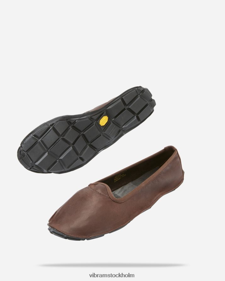 kvinnor brun svart en fjärdedel läder 868HBJ137 Vibram Skodon