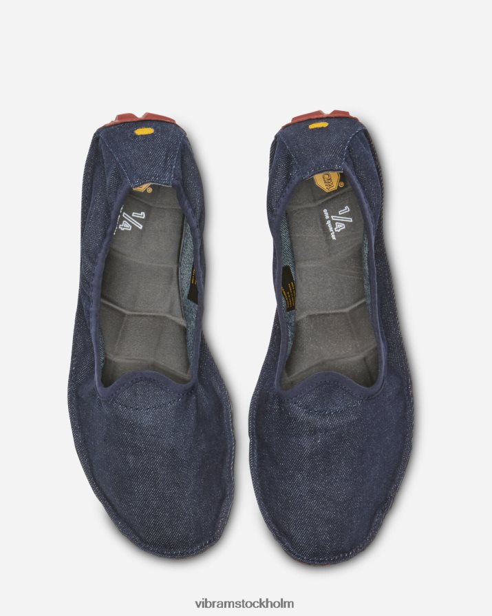 kvinnor mörkblå/tegel one quarter jeans 868HBJ127 Vibram Skodon