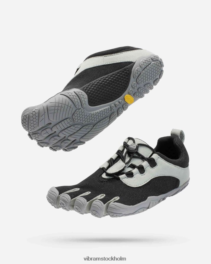 kvinnor svart/grå v-run retro 868HBJ33 Vibram Skodon