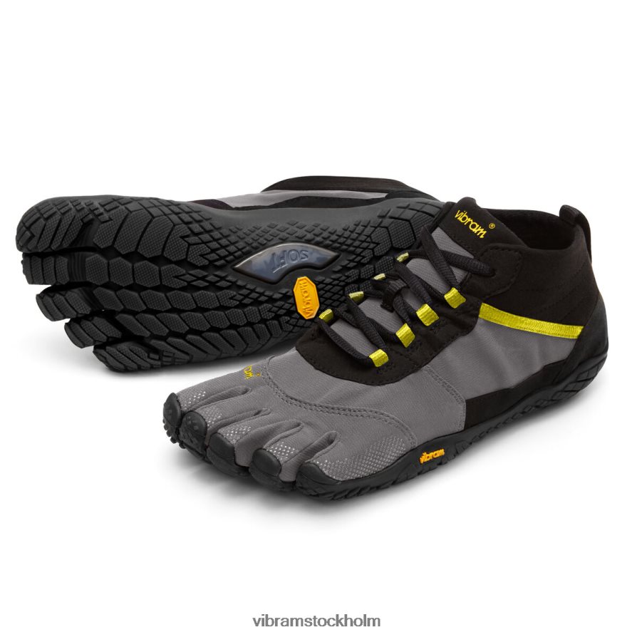 kvinnor svart/grå/citronell v-trek 868HBJ113 Vibram Skodon