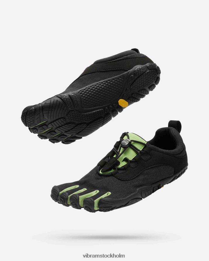 kvinnor svart/grön v-run retro 868HBJ12 Vibram Skodon