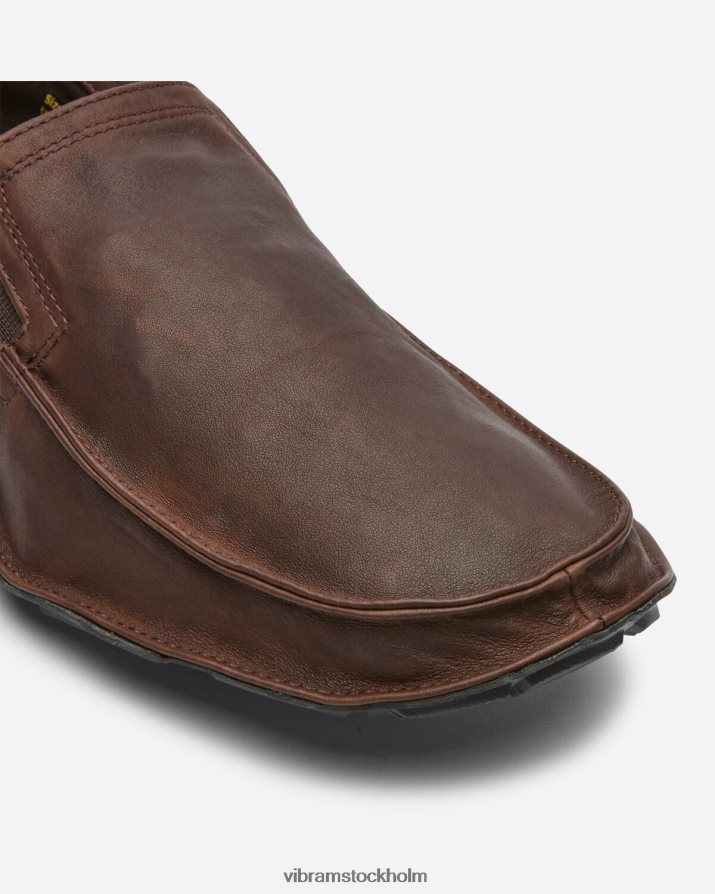 män brun svart en fjärdedel läder 868HBJ123 Vibram Skodon