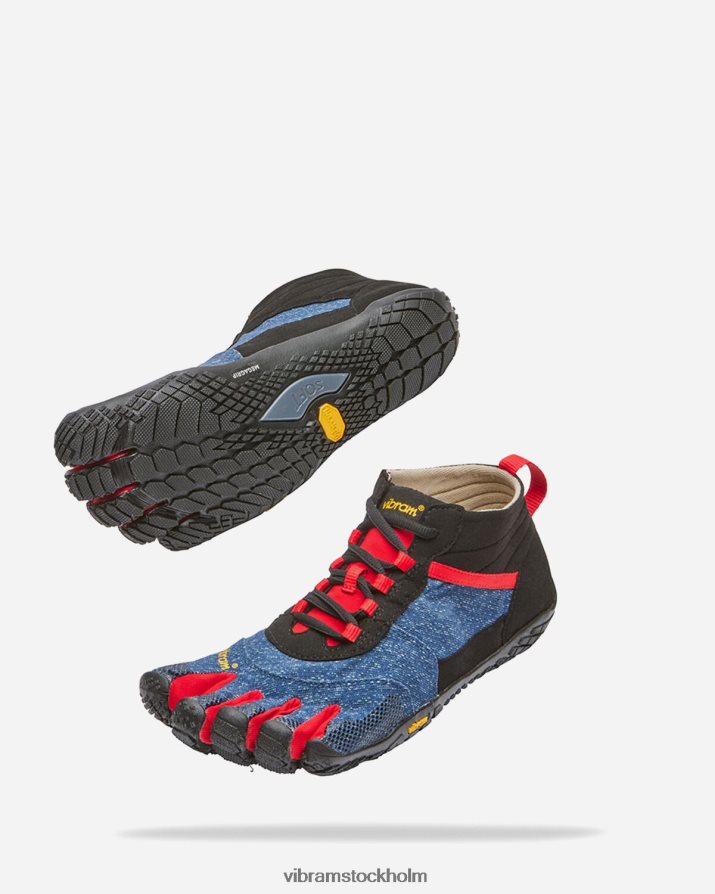 män denim/röd v-trek 868HBJ2 Vibram Skodon