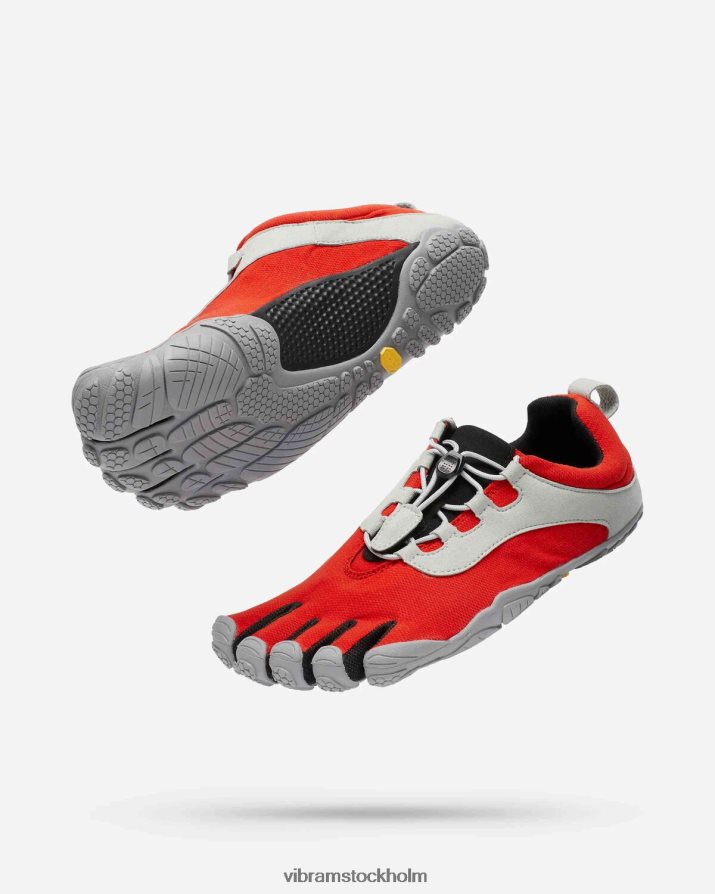 män röd/svart/grå v-run retro 868HBJ103 Vibram Skodon