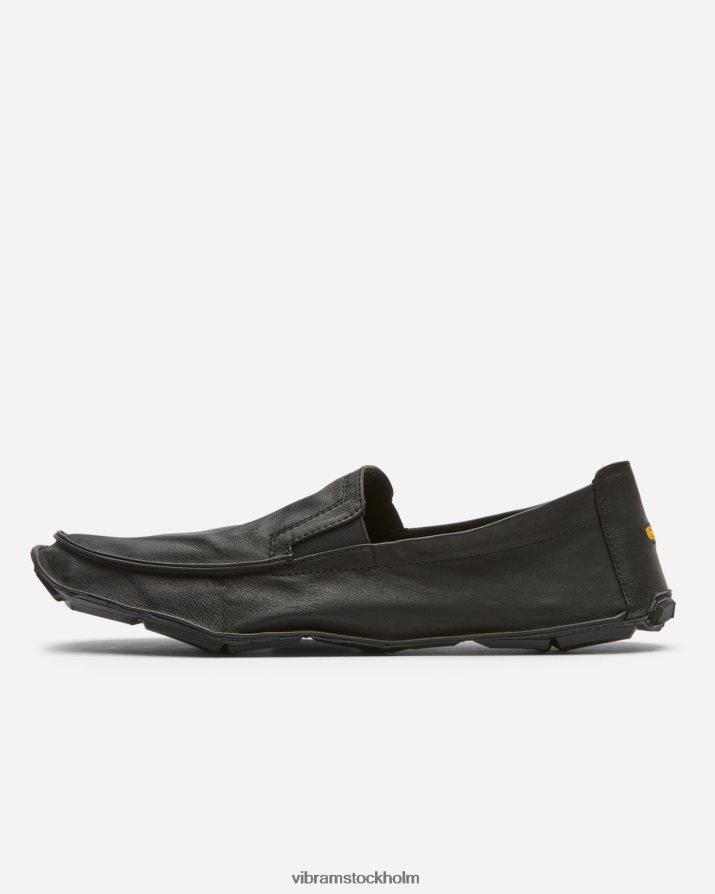 män svart en fjärdedel läder 868HBJ126 Vibram Skodon