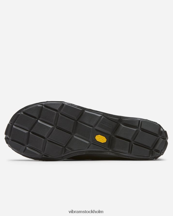 män svart en fjärdedel läder 868HBJ126 Vibram Skodon