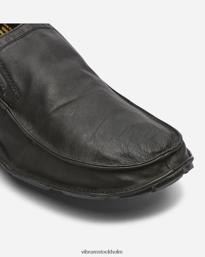 män svart en fjärdedel läder 868HBJ126 Vibram Skodon