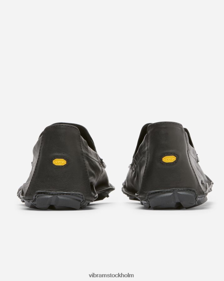 män svart en fjärdedel läder 868HBJ126 Vibram Skodon