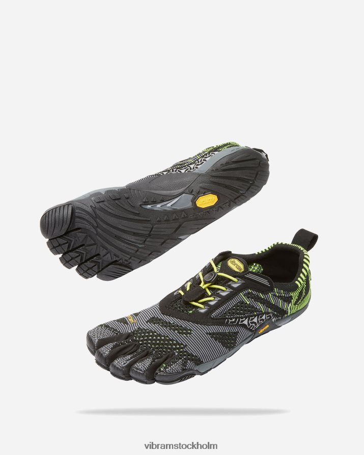 män svart gul kmd evo 868HBJ5 Vibram Skodon