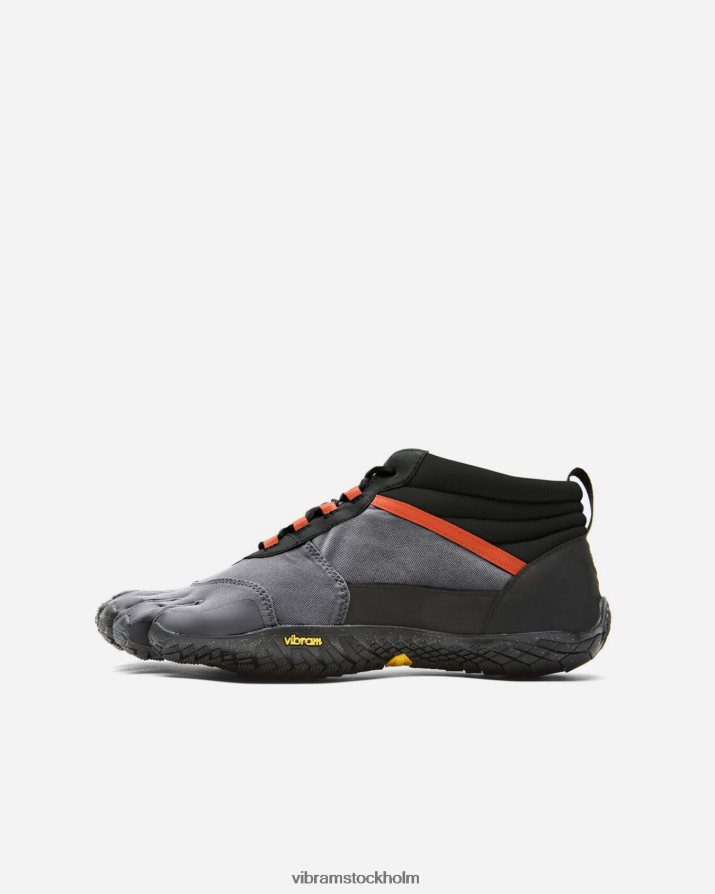 män svart/grå/lågröd v-trek isolerad 868HBJ36 Vibram Skodon