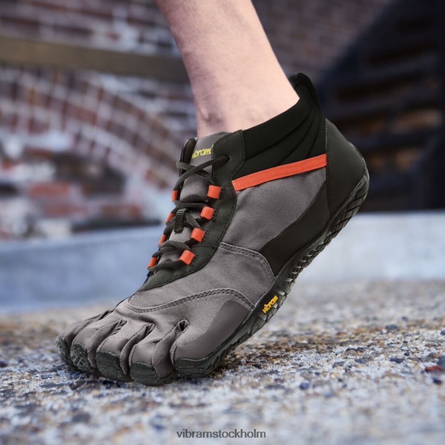 män svart/grå/lågröd v-trek isolerad 868HBJ36 Vibram Skodon